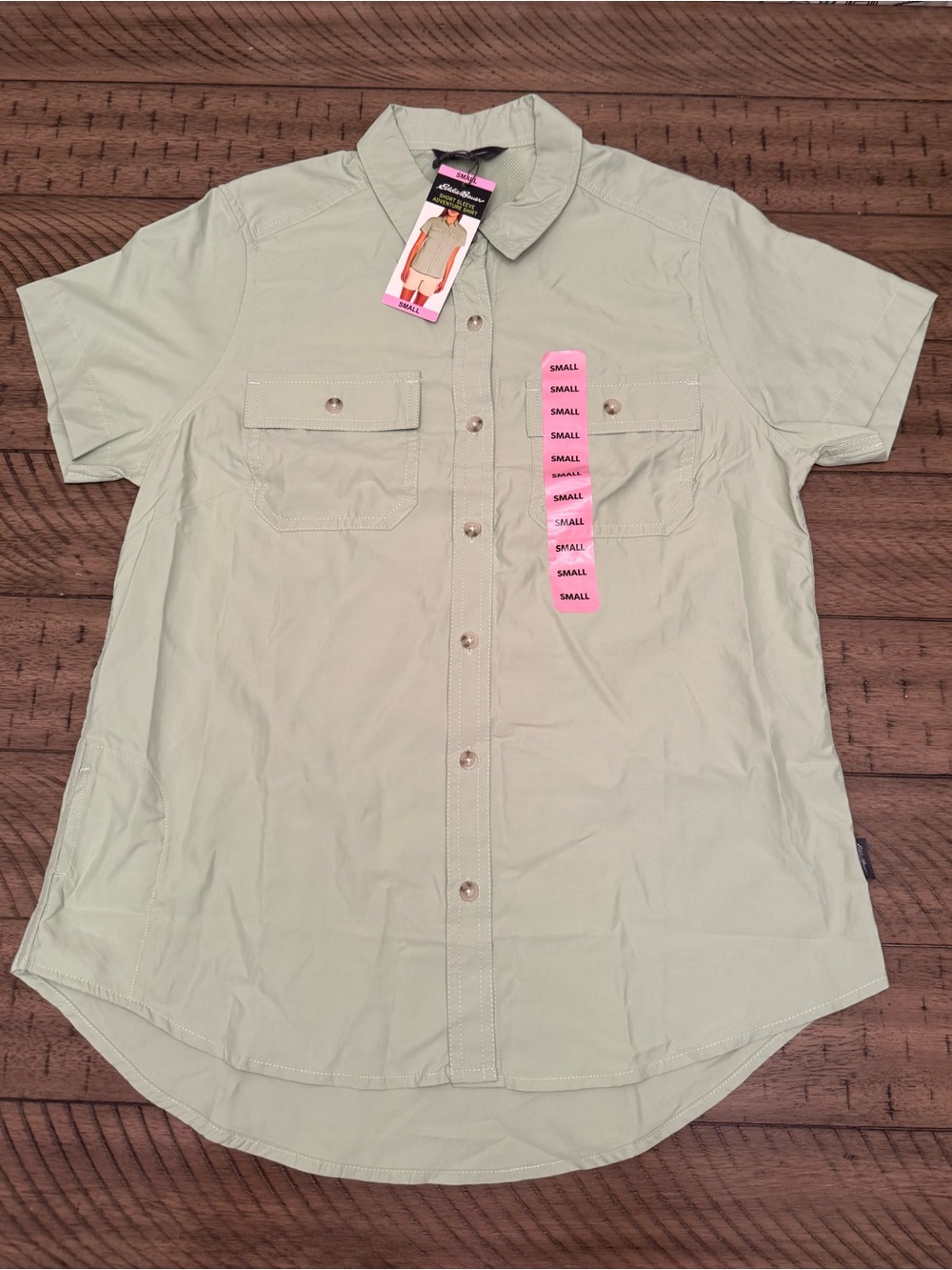 EDDIE BAUER Short Sleeve Adventure Shirt, UPF 50 Moisture Wicking Utility Pocket